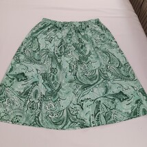 Maggie Sweet RN#120463 Women's Green Paisley A-Line Pull-On Skirt Size XL image 3
