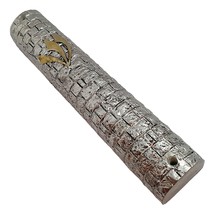 Stylish 6&quot; Jerusalem glowing silver mezuzah mezuza from Israel needs 12c... - £25.33 GBP