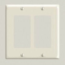 Leviton 80409-T 2-Gang, Decora/GFCI Device Wallplate, Standard Size, Thermoset, - £12.15 GBP