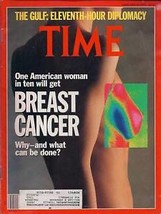 Time Magazine January 14, 1991 Breast Cancer - 11th Hour Diplomacy:The Gulf - £1.37 GBP