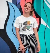 Unisex Retro T-shirt, Basic White Color, checkered, vintage style, classic - $25.17+