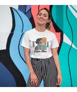 Unisex Retro T-shirt, Basic White Color, checkered, vintage style, classic - $25.17+