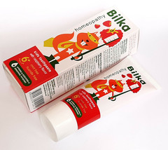 BILKA Homeopathy Kids 6+ Raspberry Toothpaste Menthol,Mint,Sugar &amp; Fluoride free - £3.10 GBP