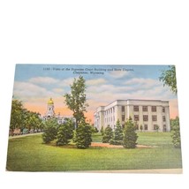 Postcard Supreme Court Building State Capital Cheyenne Wyoming Linen Unposted - $7.12