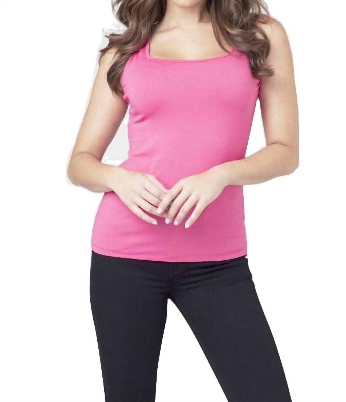 Angel bra-friendly tank in Fuchsia
