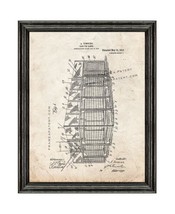 Cage For Games Patent Print Old Look with Black Wood Frame - £19.73 GBP+