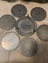 decorative1940&#39;s set of 6: silver coasters with stand - $499.99