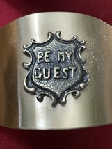 Set of 6 Vintage "Be My Guest" Napkin Rings image 4