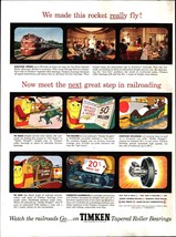 1953 Vintage ad for TIMKEN Roller Bearings railroad retro Art  d9 - $24.11
