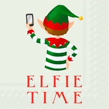 Boston International IHR 3-Ply Paper Napkins, 20-Count Cocktail Size, Elfie Time - £7.09 GBP