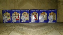 6 Lil Angel Chimers Christmas Tree Ornaments Hand Crafted Porcelain Set... - £33.22 GBP