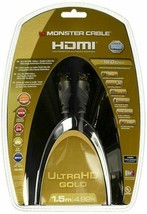 NEW Monster UltraHD Gold Advanced High-Speed HDMI Cable with Ethernet 1.5m - £22.44 GBP