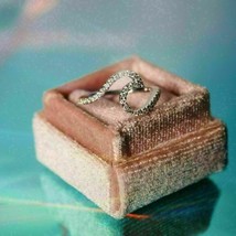 1.50Ct Round Cut Diamond Wave Fancy Engagement Ring 14K White Gold Finish - £94.26 GBP