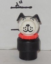 Vintage Fisher Price Little People DOG  HWPP Red Collar with Lines - $14.43