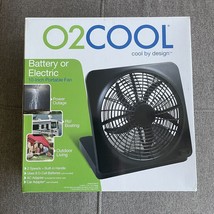 O2Cool 10 Inch Portable Desktop Battery Fan, 2 Speed, Compact AC Adapter - £11.69 GBP