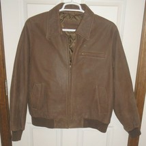 St Johns Bay Men&#39;s Leather Jacket Brown Size XLarge XL - $38.98