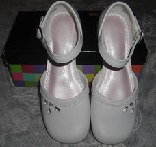 Stride Rite Girls Valerie Jr White Leather Pearl Decor Dress Shoes 10.5 CG23818 - £35.85 GBP