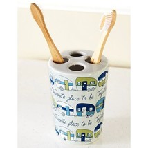 Our Favorite Place is Together Camper Toothbrush Holder Retro Style Trai... - £14.21 GBP