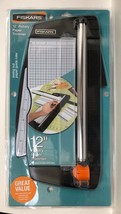 NEW Fiskars Portable 12&quot; Rotary Paper Trimmer 01-005536 with swing out rulers - £38.25 GBP