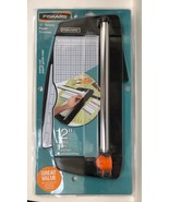 NEW Fiskars Portable 12&quot; Rotary Paper Trimmer 01-005536 with swing out r... - $48.37