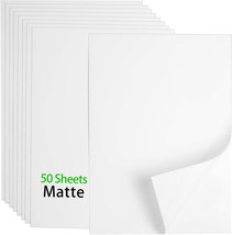 Premium Printable Vinyl Sticker Paper - 50 Matte White Waterproof Decal Paper - £25.65 GBP