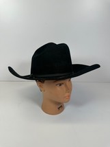 Vintage Black Eddy Bros Wool Felt XX Western Hat Maverick - $45.00