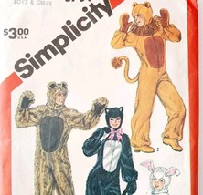 1982 Simplicity Animal Costume Patterns 5739 Halloween Kids Size 6-8 C86 - €25,67 EUR