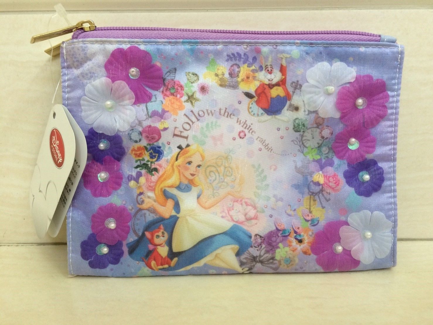 Disney Alice Cloth Clutch bag From Alice in wonderland. RARE NEW - £43.72 GBP