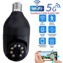 Wi-Fi 360 Ip E27 Light Bulb Camera Ir Night Smart Home Wireless Security... - £33.32 GBP