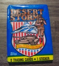 Vintage 1991 Topps Desert Storm Unopened Wax Pack Of Cards New - £6.22 GBP