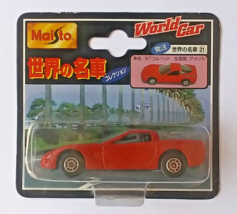 Maisto World Car, Chevrolet 1997 Corvette, 1:64 Scale, Red on Sealed Card, Rare! - £31.02 GBP
