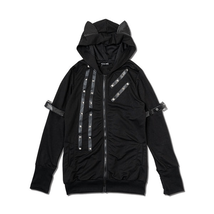 Goth Emo Harajuku-style black cat ear zip hoodie - $55.00