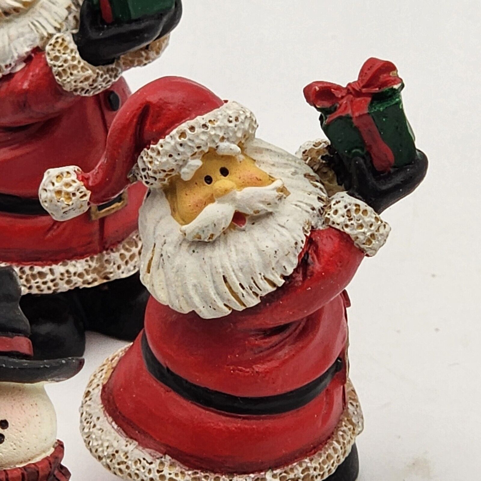 Santa & Snowman 10 Ceramic Christmas Figurines VTG Anthropologie Holiday Decor Item image 3