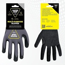Nitrile Coated Work Gloves Touchscreen Reinforced Thumb Crotch SaferGrip, 1-Pair - £5.53 GBP