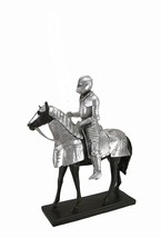 Scratch &amp; Dent Medieval Knight in Armor Mounted on Horseback with Jousting Lance - £43.51 GBP