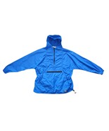 Vintage 90s LL Bean Anorak Blue Pullover Hooded Windbreak Rain Jacket Ad... - $32.57 CAD