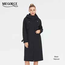 MIEGOFCE 2023 New Spring Autumn Fashion Women&#39;s Long Trench Coat Female Hooded B - £107.66 GBP