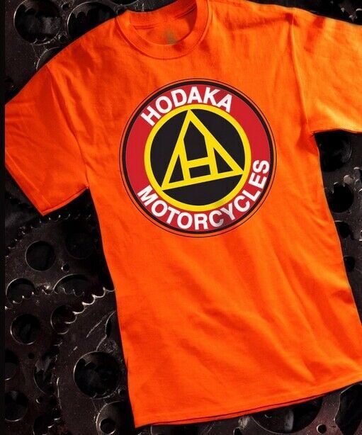 Hodaka Logo Orange Short Sleeve T-Shirt  NEW Fast Free Ship