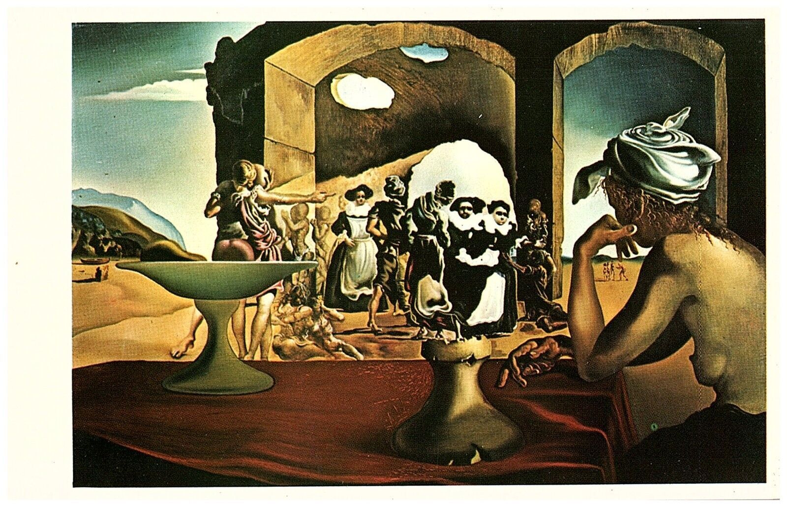 Postcard Salvador Dali Museum Slave Market with Disappearing Bust Of