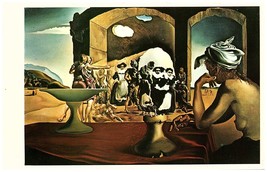 Postcard Salvador Dali Museum Slave Market with Disappearing Bust Of Voltaire - £7.22 GBP