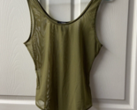 Forever 21 Sleeveless Sheer Body Suit Womens Size Large Green Festival Sexy - $13.74