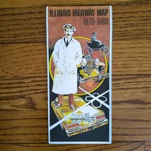 1979-1980 Official Illinois State Highway Transportation Travel Road Map - £7.58 GBP