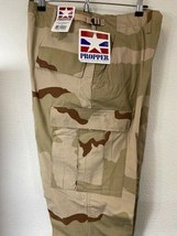 Propper Uniform BDU Tactical Pants BtnFly 50/50 Ctn Nyl Camo Tan/Green Cargo DNR - £23.91 GBP