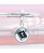 925 Sterling Silver Exclusive Charm Holy Bible Dangle Charm With Enamel  - $25.79 CAD