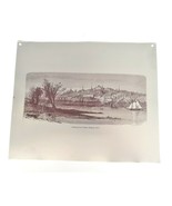 Vtg Metal Printing Plate View From East Albany NY 1872 &amp; Albany Medical ... - €34,10 EUR