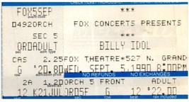 Billy Idol Concert Ticket Stub Septembre 5 1990 St.Louis Missouri - £35.65 GBP