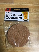 Cork, Round, Coasters, 3 1/2&#39;&quot; diameter, for craft or beverage use, 4 pack - $56.27 MXN
