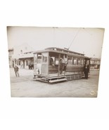 Trolley Car Print Mounted on Cardboard or Heavy Paper 11x14 Black &amp; Whit... - £22.70 GBP