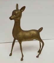 Vintage Brass Metal Statue Sculpture FAWN Deer BAMBI Art Decor Mid Century - £81.12 GBP