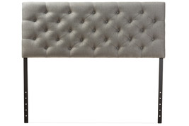 Leena Gray Fabric Upholstered Button-tufted Queen Size Headboard - $2,740.56 MXN